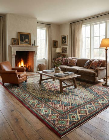 8' x 11' 9 Hand Knotted Kazak Rug