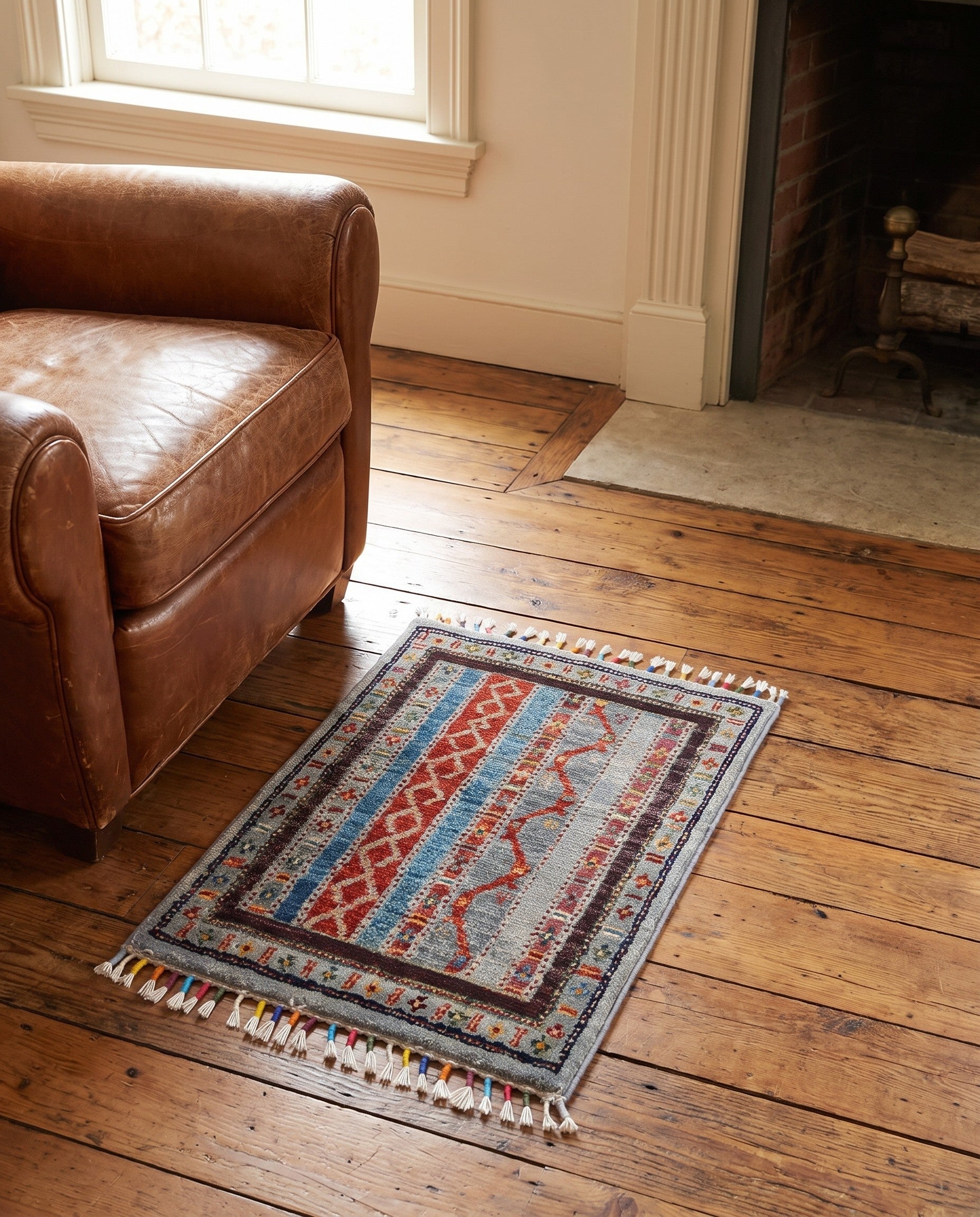 1' 4 x 2' 1 Hand Knotted Ziegler Rug