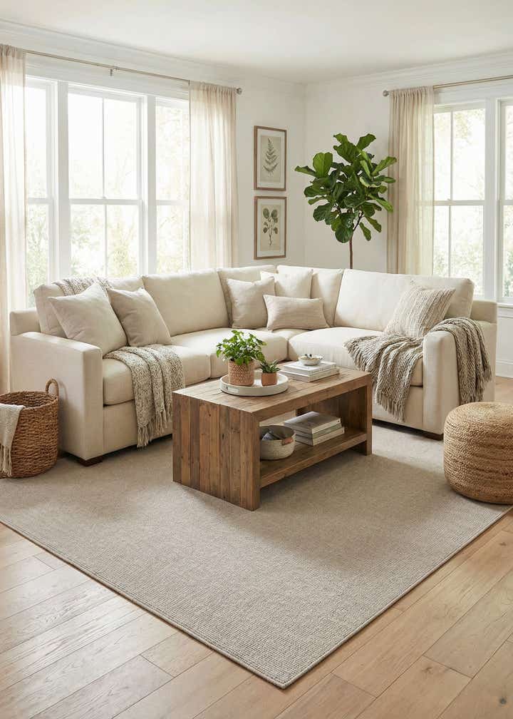 10' x 14' Easy-Clean Solid Indoor / Outdoor Rug