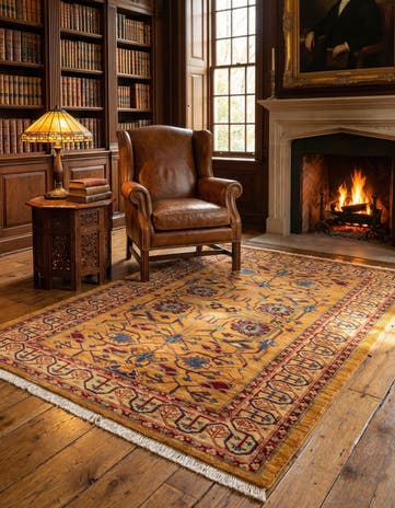 5' x 6' 11 Hand Knotted Ziegler Wool Rug