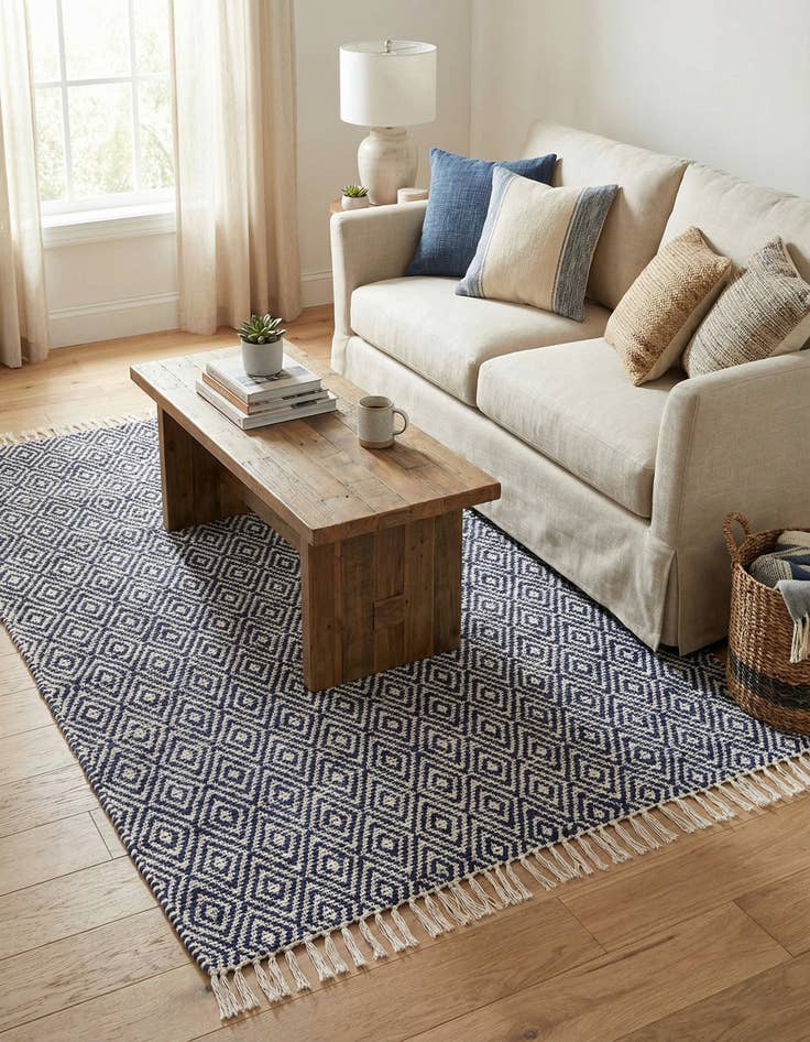 Detail image of  5' 1 x 8'  Hand Woven Braided Jute Rug