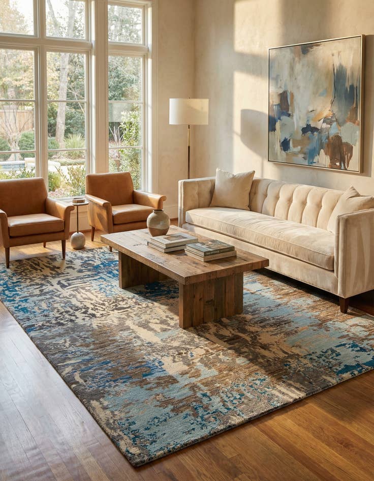 Detail image of 7' 7 x 10' 5  Hand Knotted Darya Rug