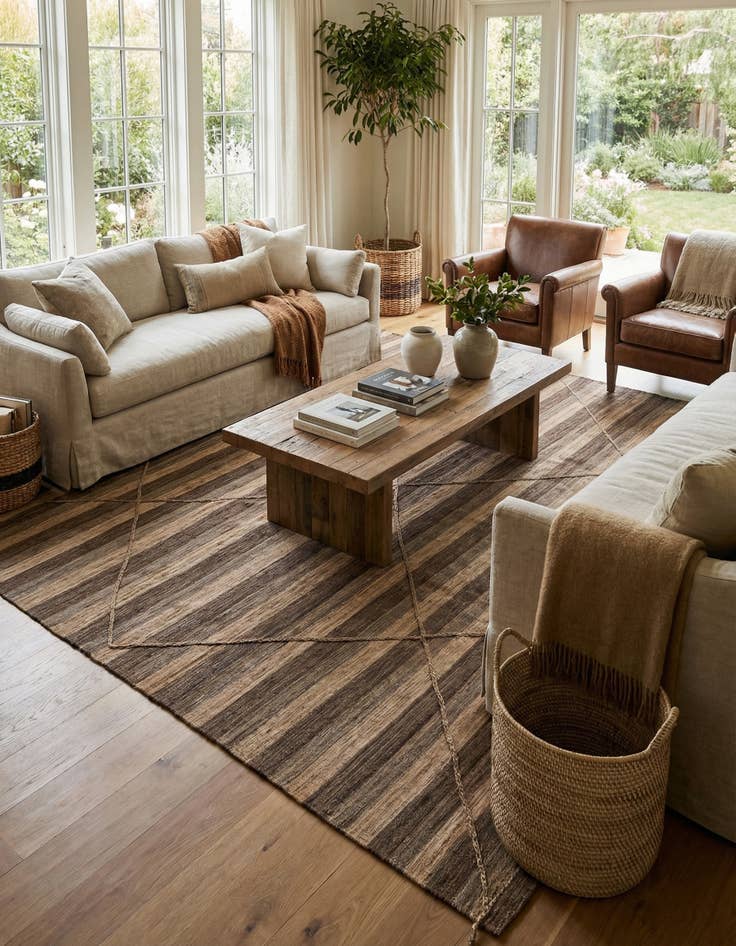 Detail image of  10' x 13'  Hand Woven Moroccan Wool Rug