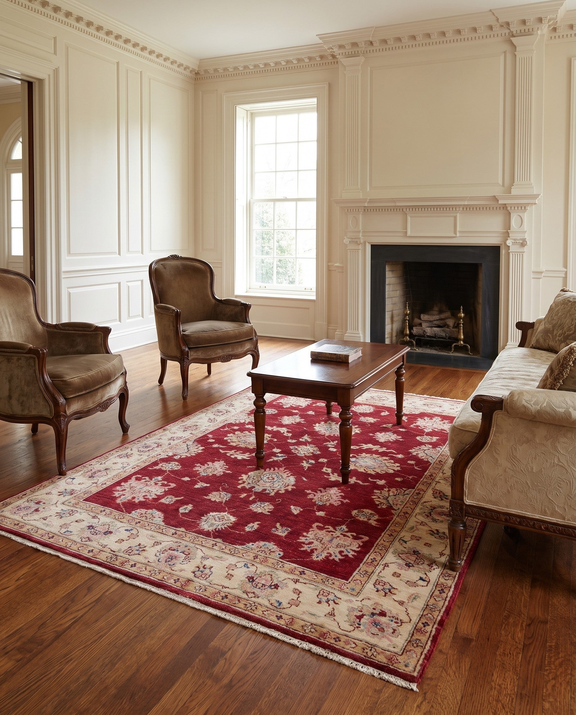 5' 1 x 6' 8 Hand Knotted Ziegler Rug