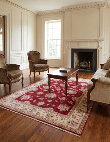 5' 1 x 6' 8 Hand Knotted Ziegler Rug