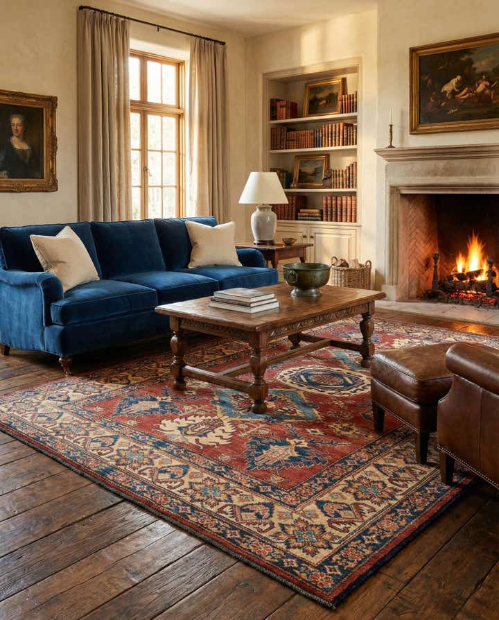 7' 2 x 10' 6 Hand Knotted Kazak Wool Rug