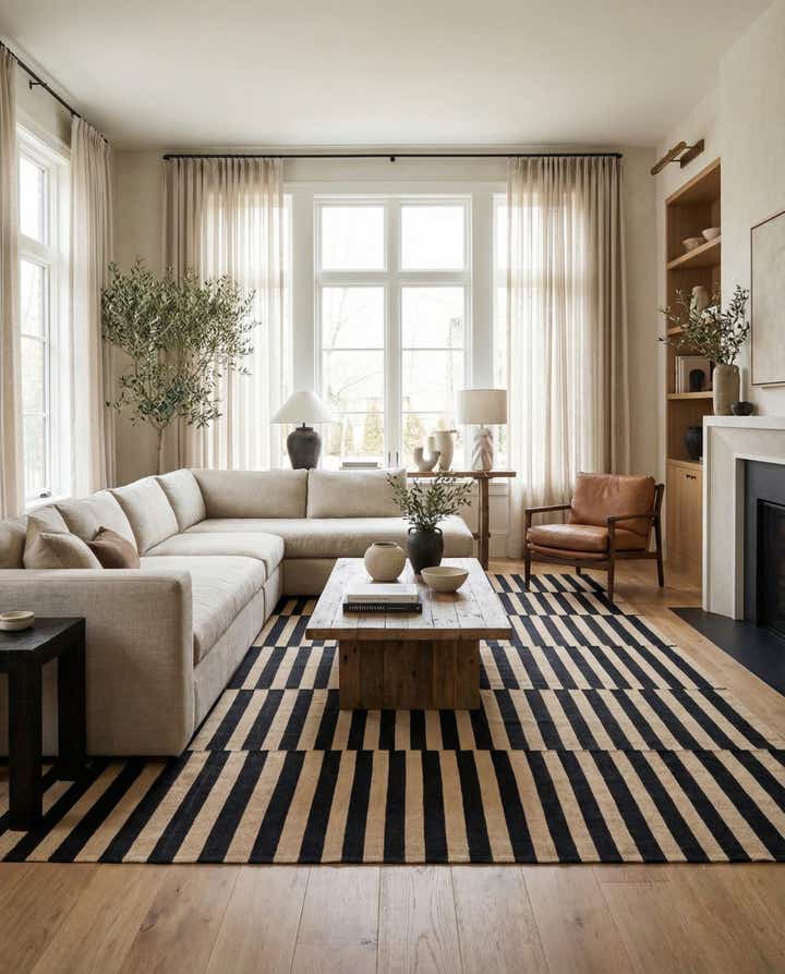 8' 8 x 9' 7 Hand Woven Kilim Modern Wool Rug