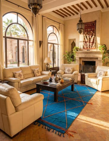 6' 4 x 9' 9 Hand Knotted Moroccan Wool Rug