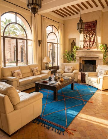6' 4 x 9' 9 Hand Knotted Moroccan Wool Rug