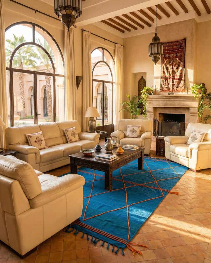 6' 4 x 9' 9 Hand Knotted Moroccan Wool Rug