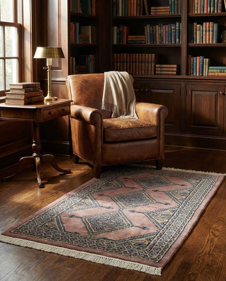 Detail image of 3' 2 x 5' 3 Hand Knotted Bokhara Oriental Rug