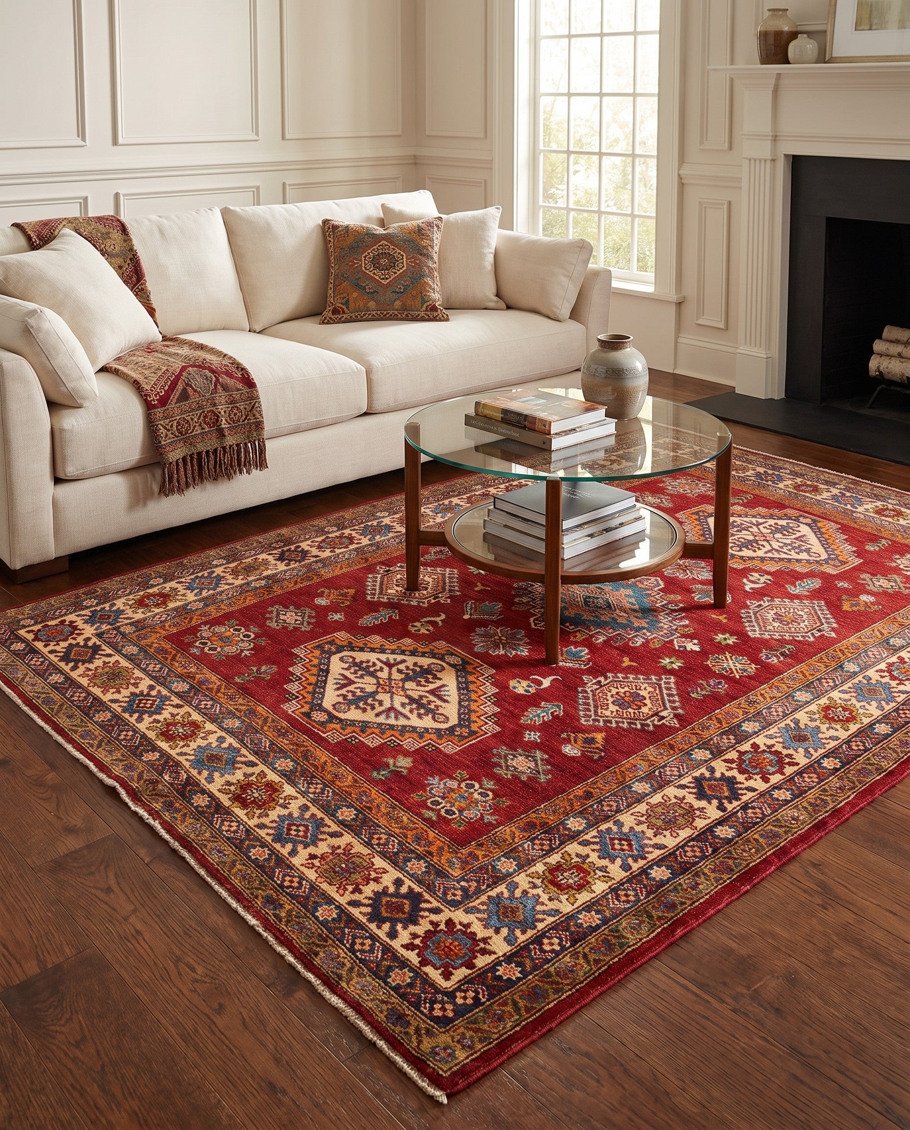 5' 1 x 7' 1 Hand Knotted Kazak Rug