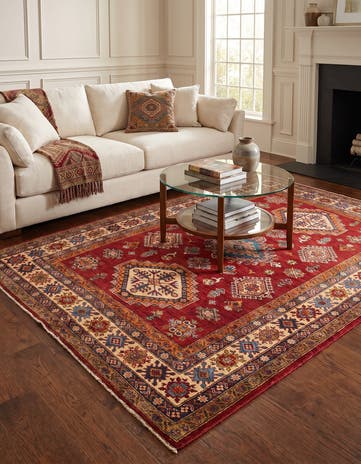 155cm x 215cm Hand Knotted Kazak Rug