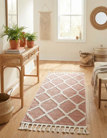 Pink Boho Runner Rug