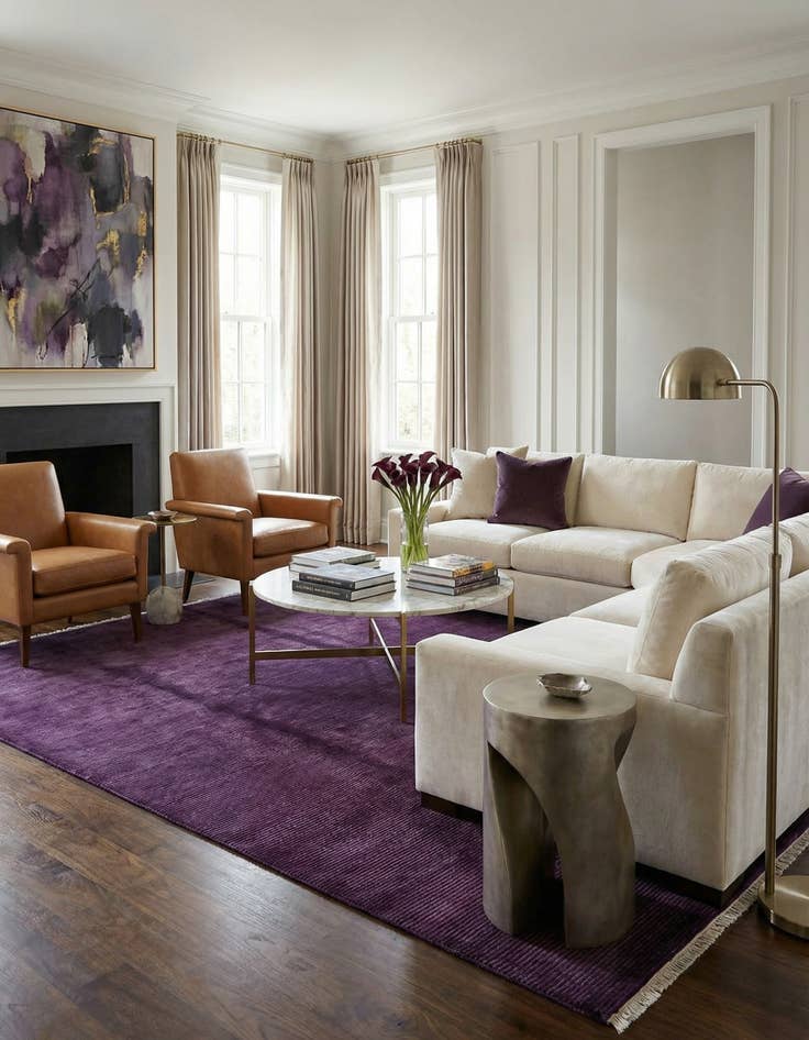 Detail image of 6' 6 x 9' 11  Hand Knotted Darya Wool Rug