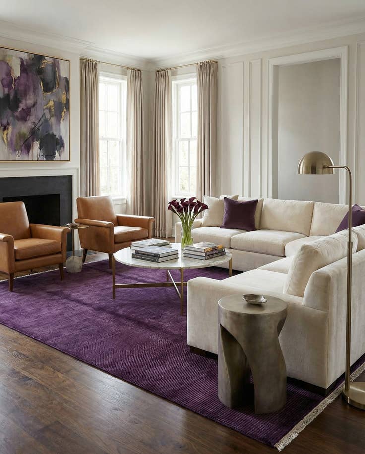 Detail image of 6' 6 x 9' 11 Hand Knotted Darya Wool Rug