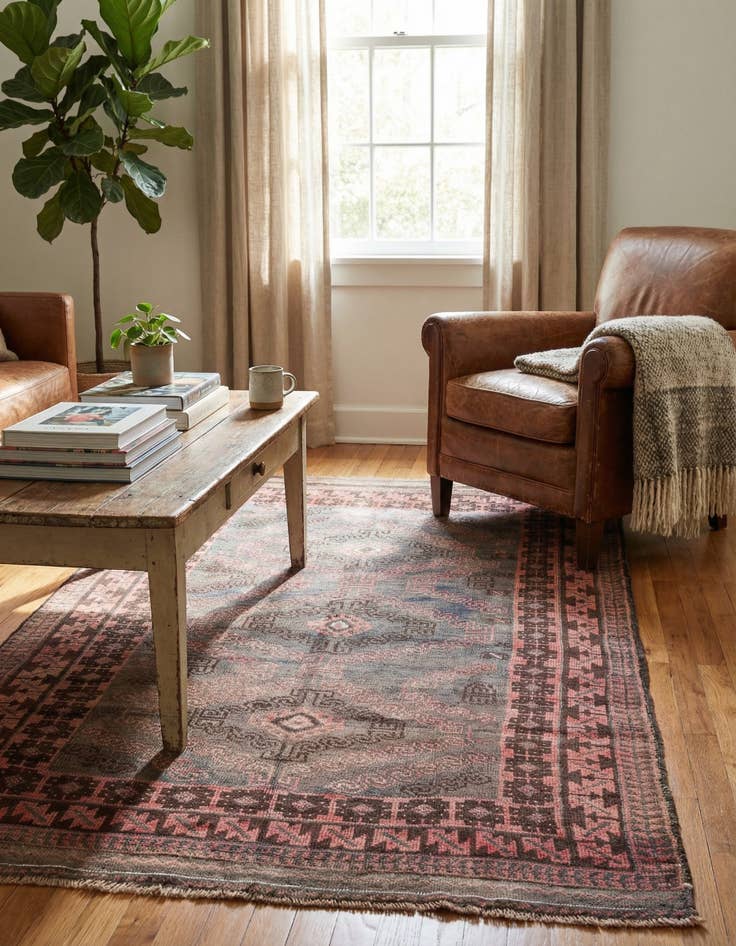 Detail image of 3' 6 x 6' 3  Hand Knotted Ultra Vintage Persian Wool Rug