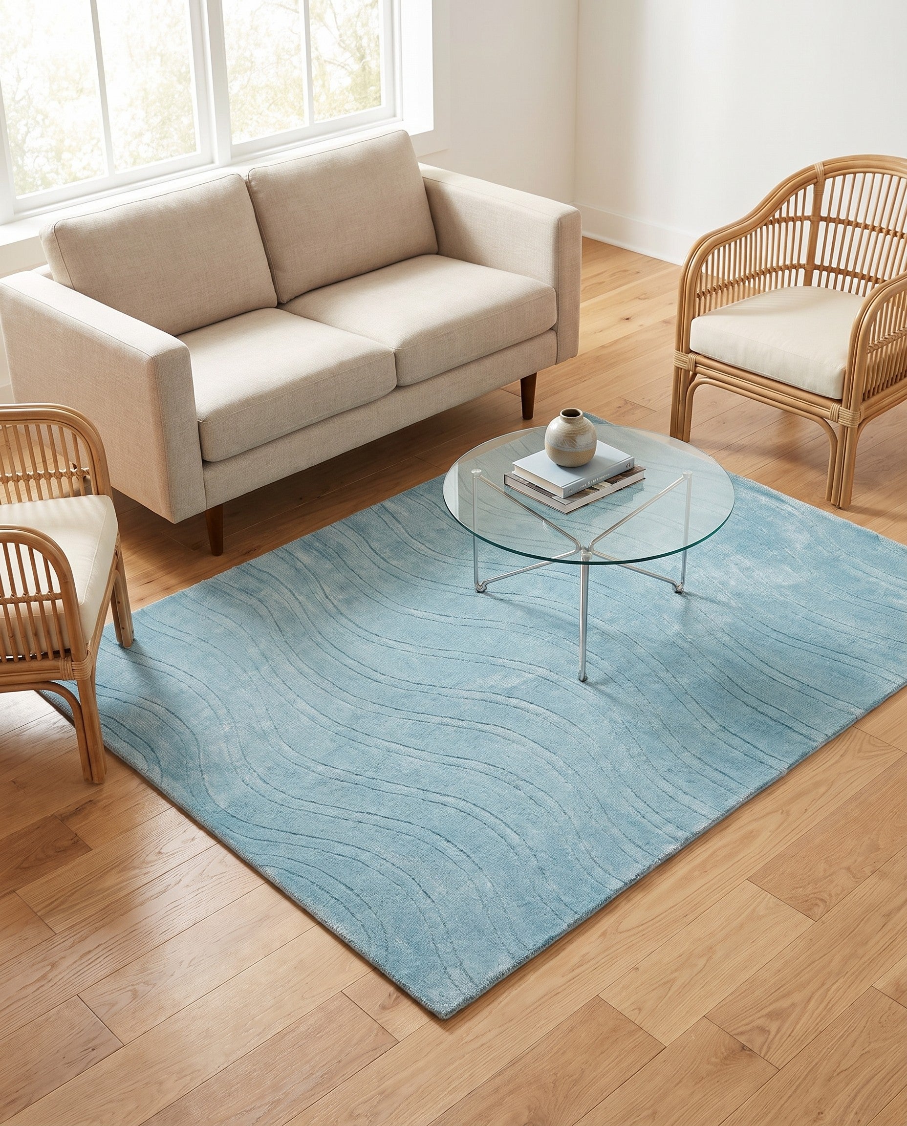 5' x 6' 7 Hand Knotted Darya Wool Rug