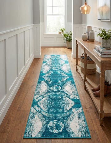 Turquoise Monaco Runner Rug