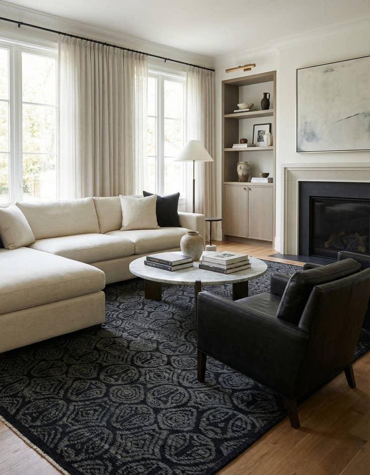 Detail image of 9' 9 x 12' 2  Hand Knotted Darya Wool Rug