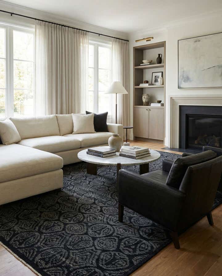 9' 9 x 12' 2 Hand Knotted Darya Wool Rug
