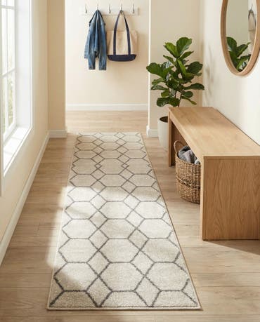  2' x 10' Lattice Frieze Runner Rug