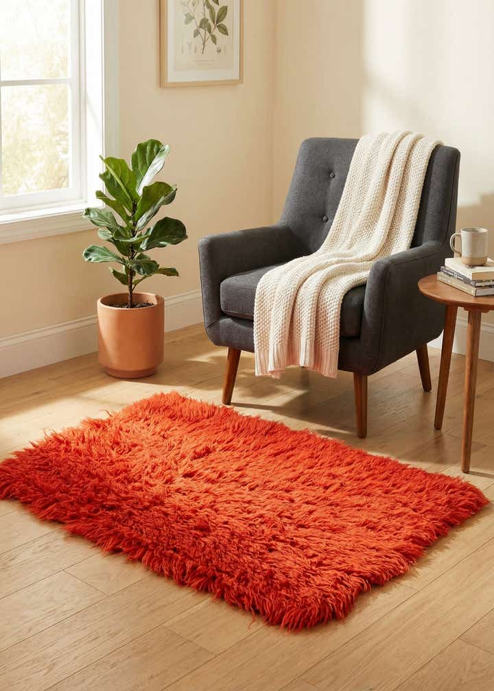 2' 4 x 3' Hand Knotted Moroccan Wool Rug