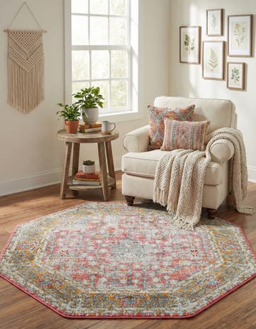 Pink Paragon Octagon Rug