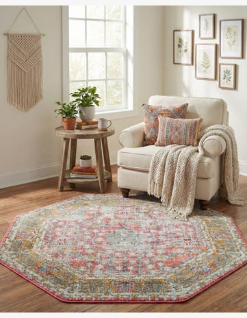Pink Paragon Octagon Rug
