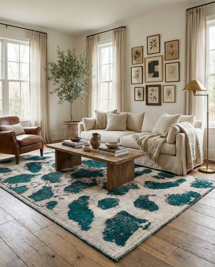 Detail image of 4' 8 x 6' 10 Hand Knotted Ultra Vintage Persian Wool Rug