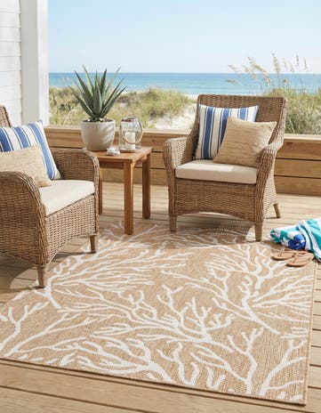 4' x 6' Easy-Clean Coastal Indoor / Outdoor Rug
