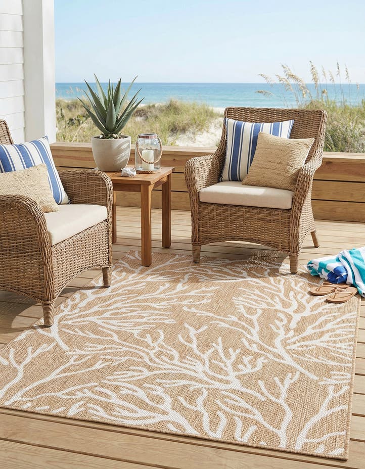 4' x 6' Easy-Clean Coastal Indoor / Outdoo...