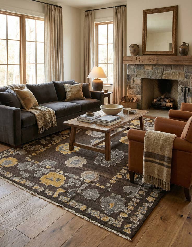 Detail image of 10' x 13' 9  Hand Knotted Oushak Wool Rug