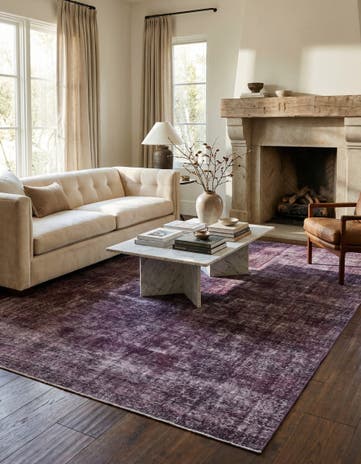 6' 9 x 9' 9 Hand Knotted Ultra Vintage Persian Wool Rug