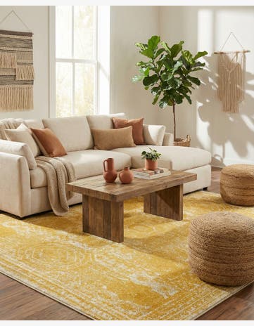 Yellow Bexley Square Rug