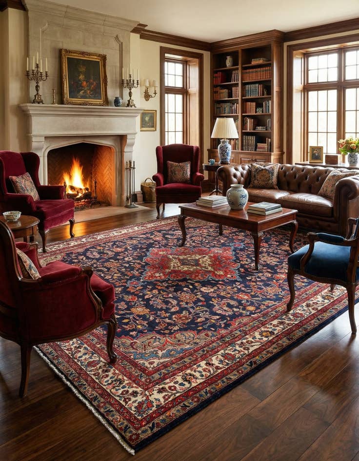 Detail image of 9' 7 x 12' 11 Hamedan Wool Rug