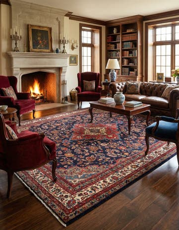 9' 7 x 12' 11 Hamedan Wool Rug