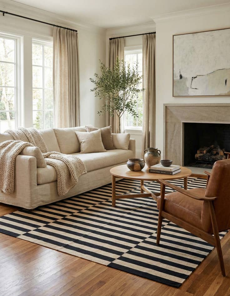 Detail image of 7' x 9' 10  Hand Woven Kilim Modern Wool Rug