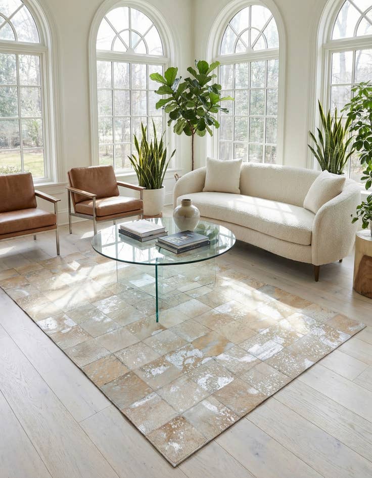 Detail image of 5' 1 x 7' 10 Cowhide Rug