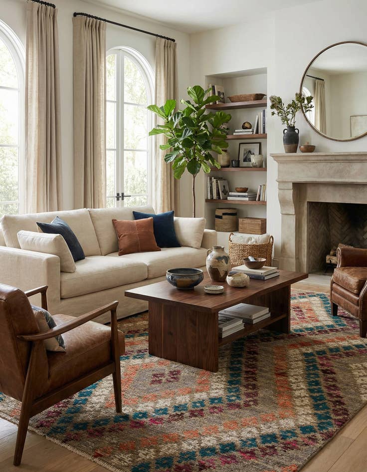 Detail image of 5' 7 x 8' 7  Hand Knotted Darya Wool Rug