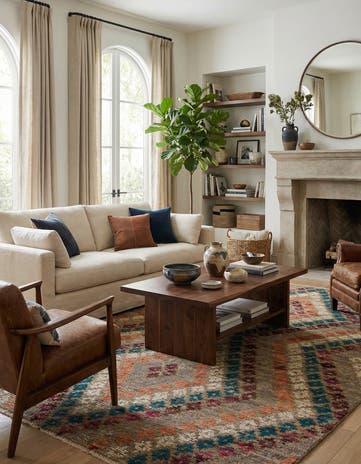 5' 7 x 8' 7 Hand Knotted Darya Wool Rug