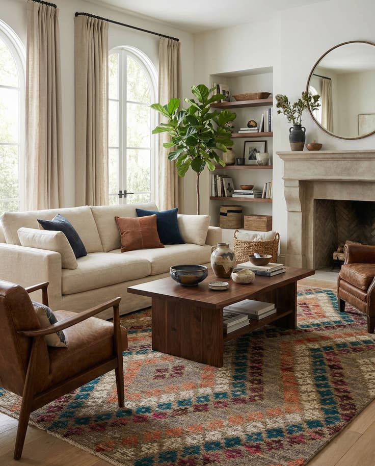 Detail image of 5' 7 x 8' 7 Hand Knotted Darya Wool Rug