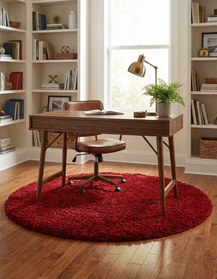 Detail image of 5' 3 x 5' 3 Marilyn Monroe™ Shag Round Rug