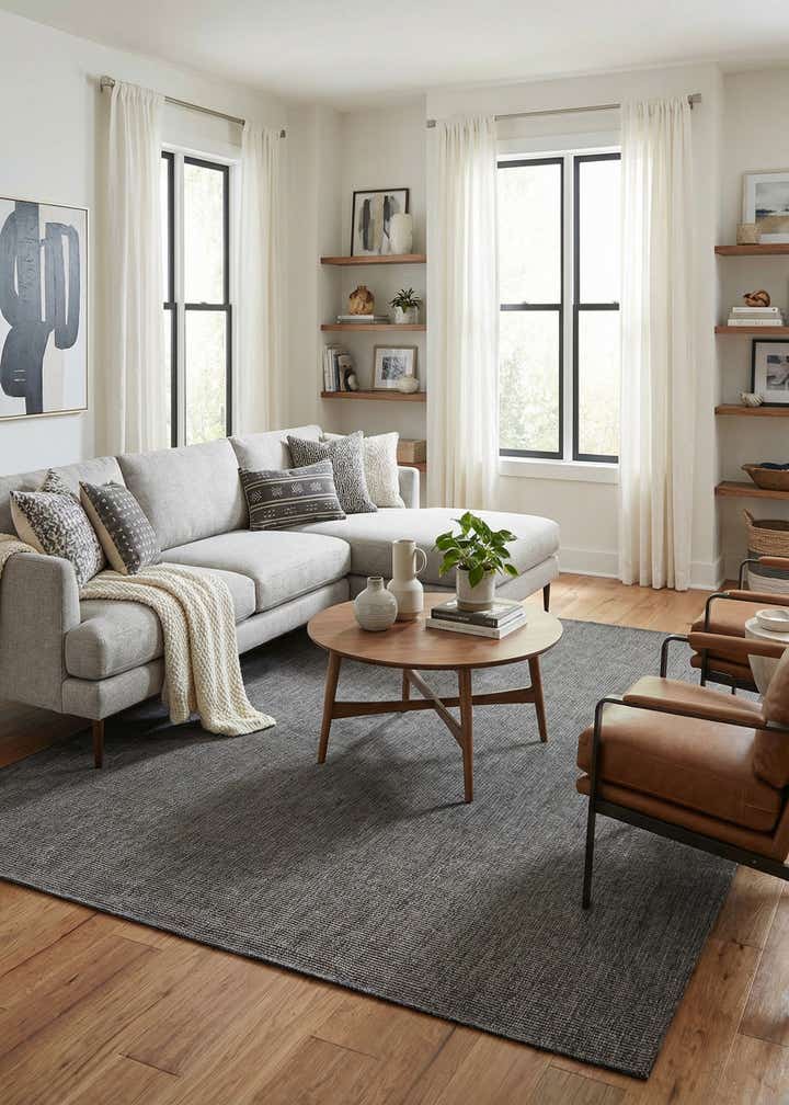 10' x 13' 1 Easy-Clean Solid Indoor / Outdoor Rug