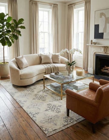 8' x 9' 9 Hand Knotted Darya Wool Rug