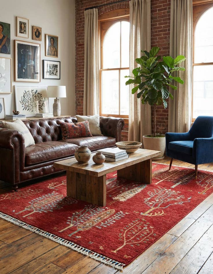 Detail image of 4' 1 x 6' Ariana Wool Rug