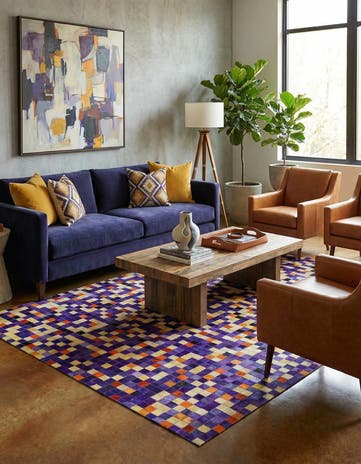5' 1 x 7' 11 Cowhide - Patchwork Rug