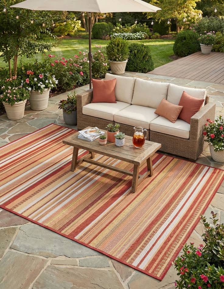 Detail image of 7' 10 x 10' Easy-Clean Baja Indoor / Outdoor Rug