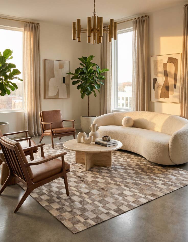 Detail image of 5' x 7' 10 Cowhide Rug