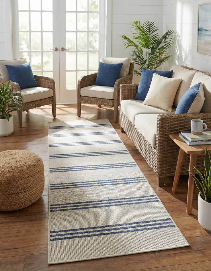 Detail image of 2' x 6'  Washable Jill Zarin Anguilla Indoor / Outdoor Runner Rug